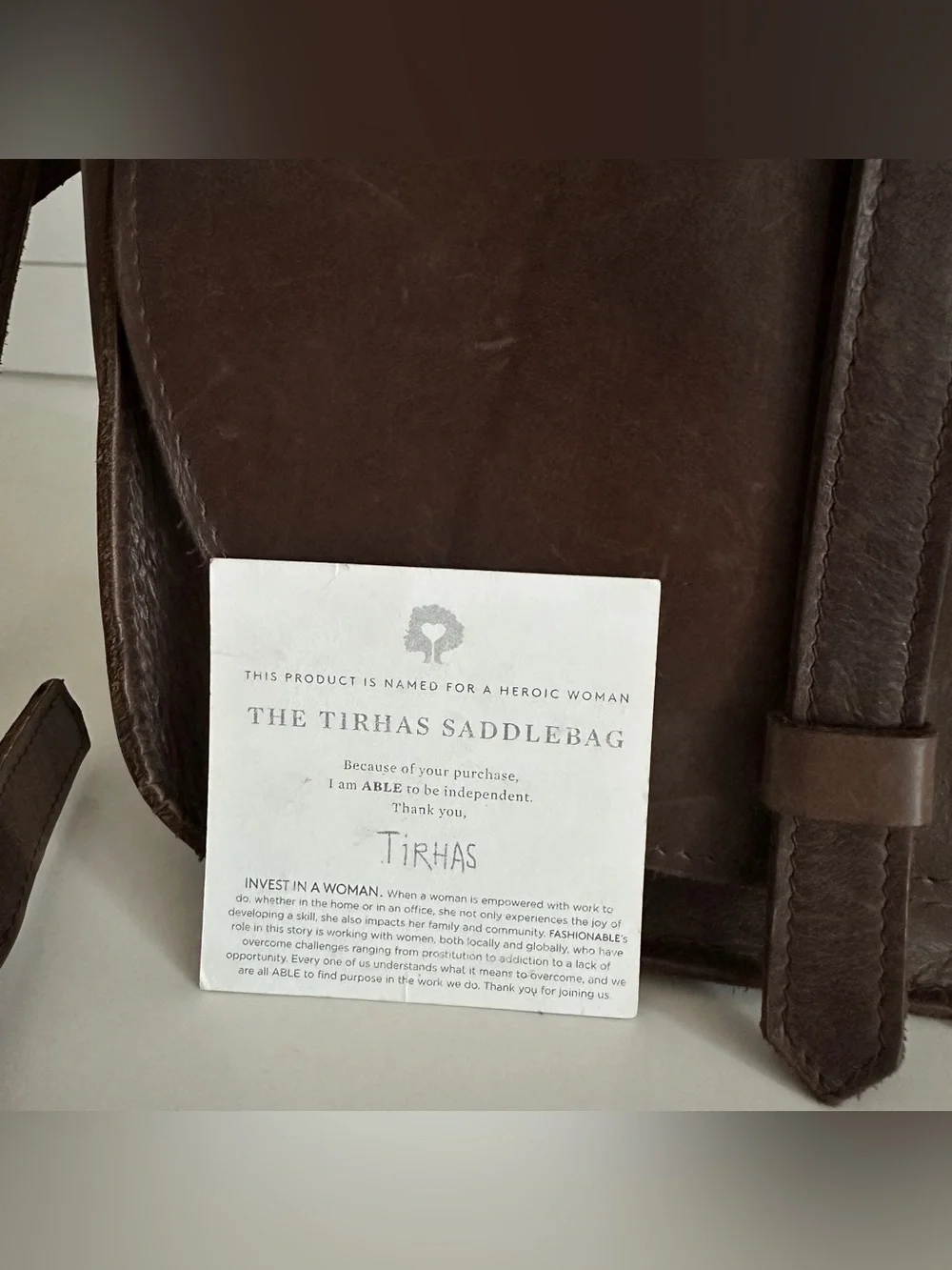 ABLE | The Tirhas Saddlebag Brown Leather Crossbody